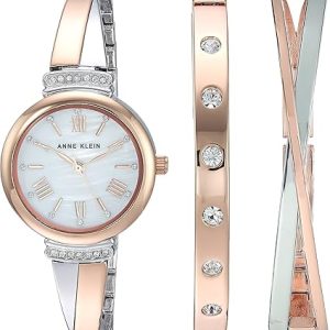 Women Premium Crystal Accented Bangle Watch